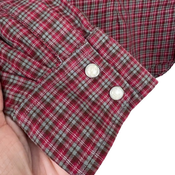 Civilianaire Snap Front Western Plaid Shirt Size Small - Picture 9 of 11